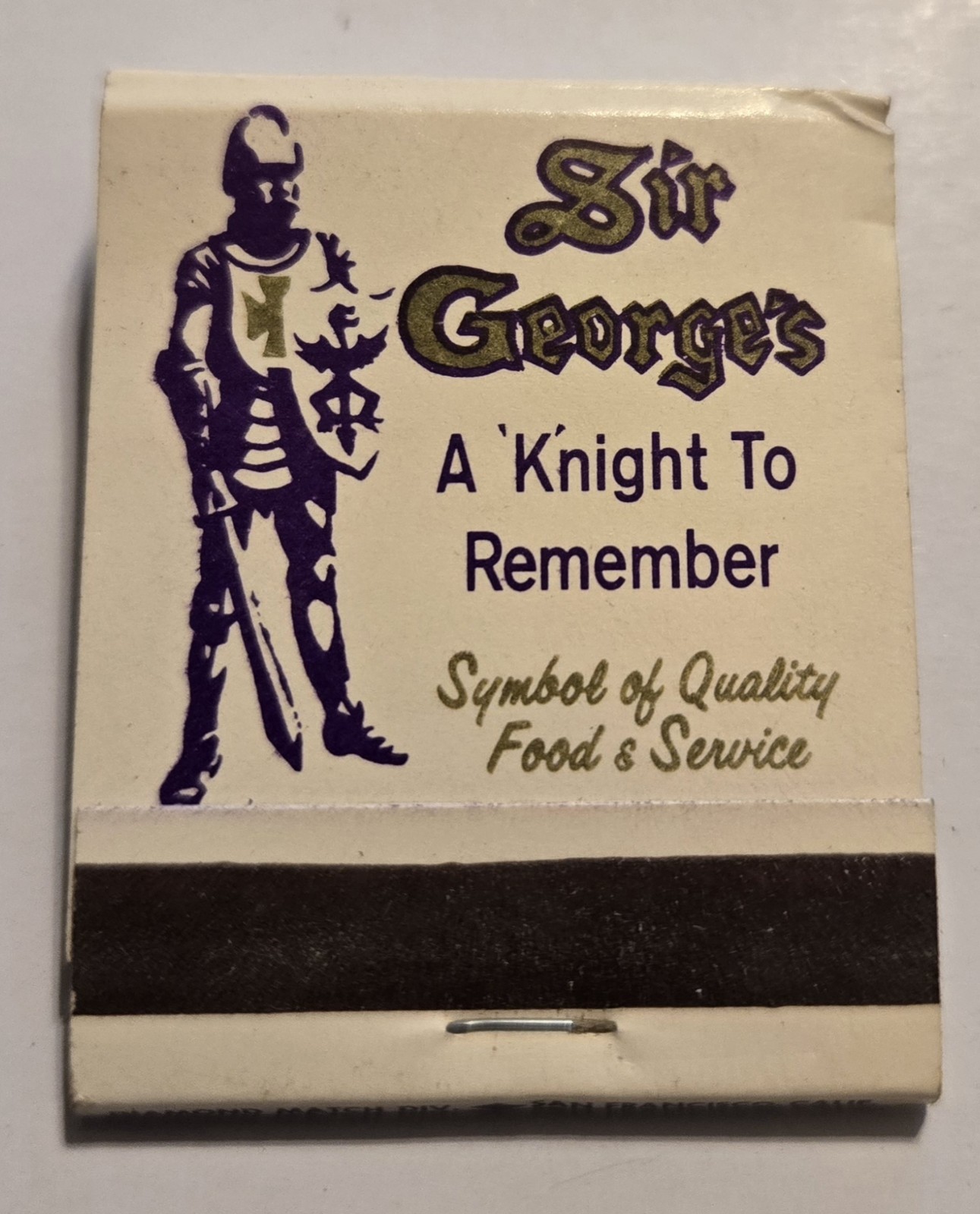Sir George’s A Knight To Remember Restaurant Vtg Unused Matchbook Arizona 021 Sir George’s A Knight To Remember Restaurant Vtg Unused Matchbook Arizona 021