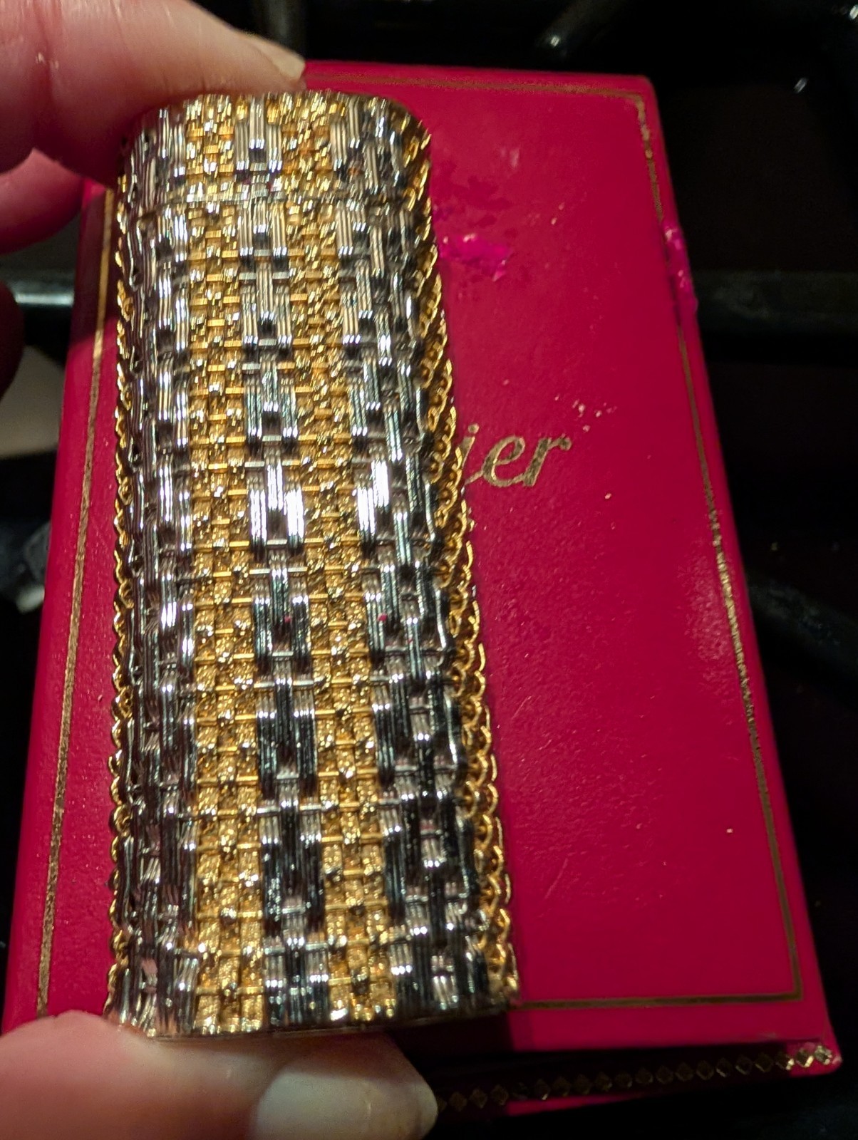Cartier Vintage Cigarette Lighter Never Used. Beautiful Gold and Silver. Cartier Vintage Cigarette Lighter Never Used. Beautiful Gold and Silver.