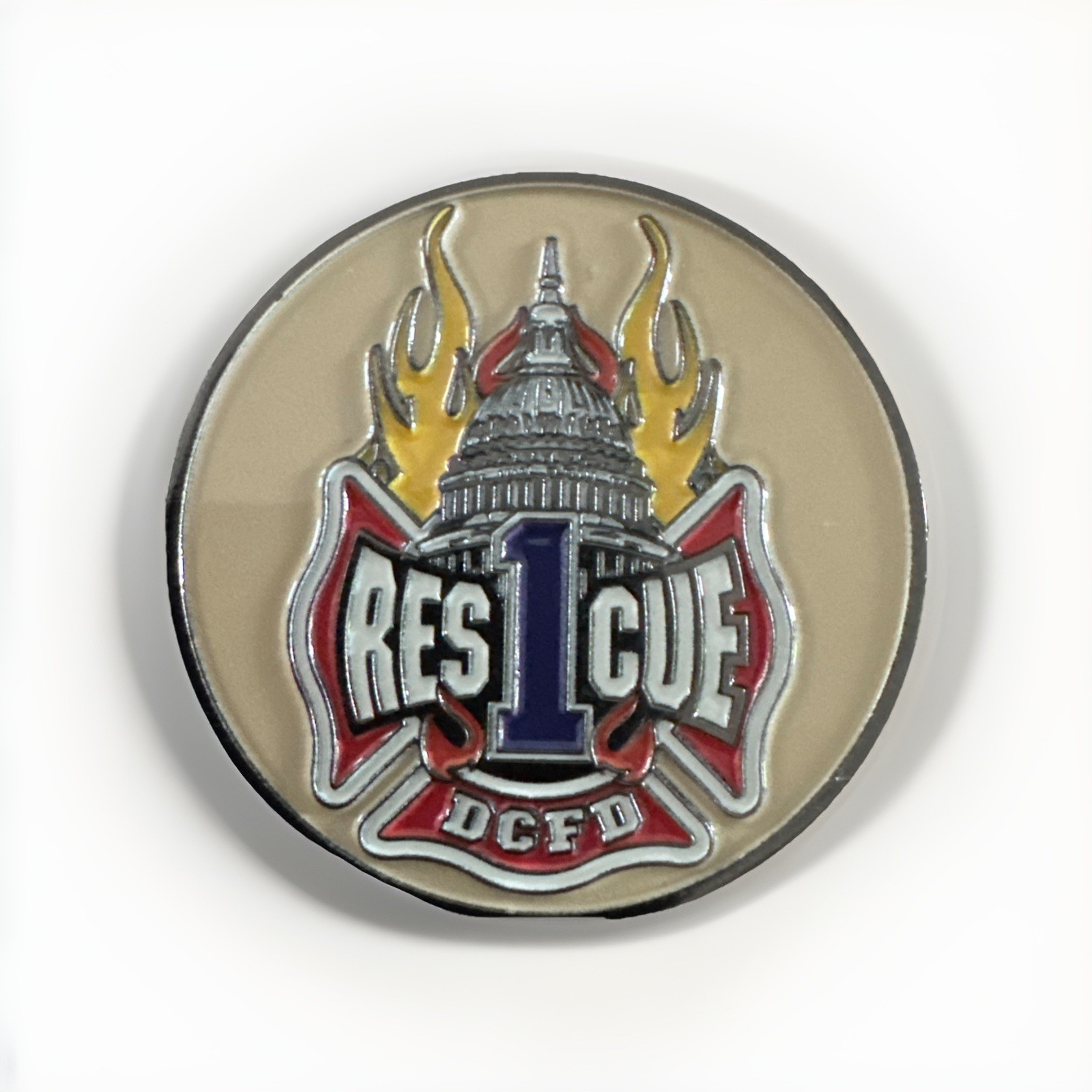 Washington DC Fire Department Rescue 1 Collectible Challenge Coin Washington DC Fire Department Rescue 1 Collectible Challenge Coin
