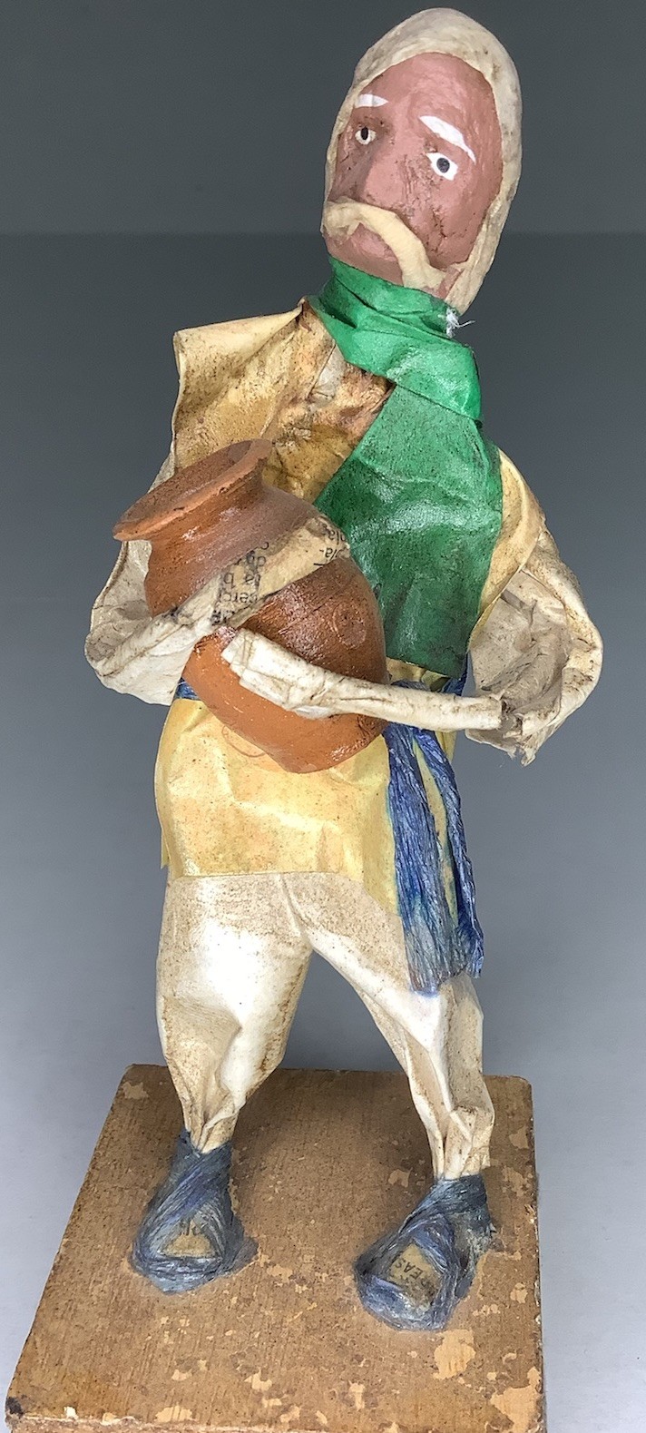 Vintage Hand Made Mexican Folk Art Paper Mache Peasant Figurine 6” Tall #10 Vintage Hand Made Mexican Folk Art Paper Mache Peasant Figurine 6” Tall #10