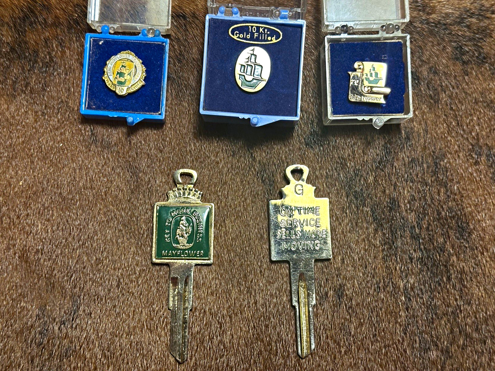 Vintage Mayflower Transit Employee Service Pins 10K Gold Filled Keys Lot of 5 Vintage Mayflower Transit Employee Service Pins 10K Gold Filled Keys Lot of 5