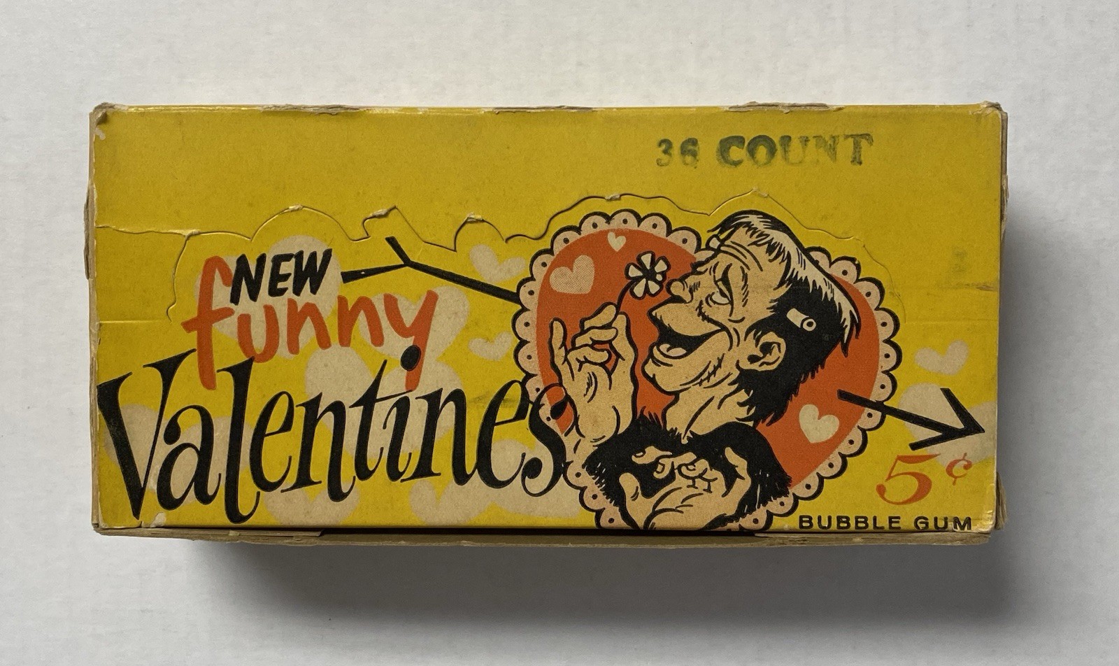 1960 Topps O-Pee-Chee New Funny Valentines 36 Count Sealed Wax Packs Box