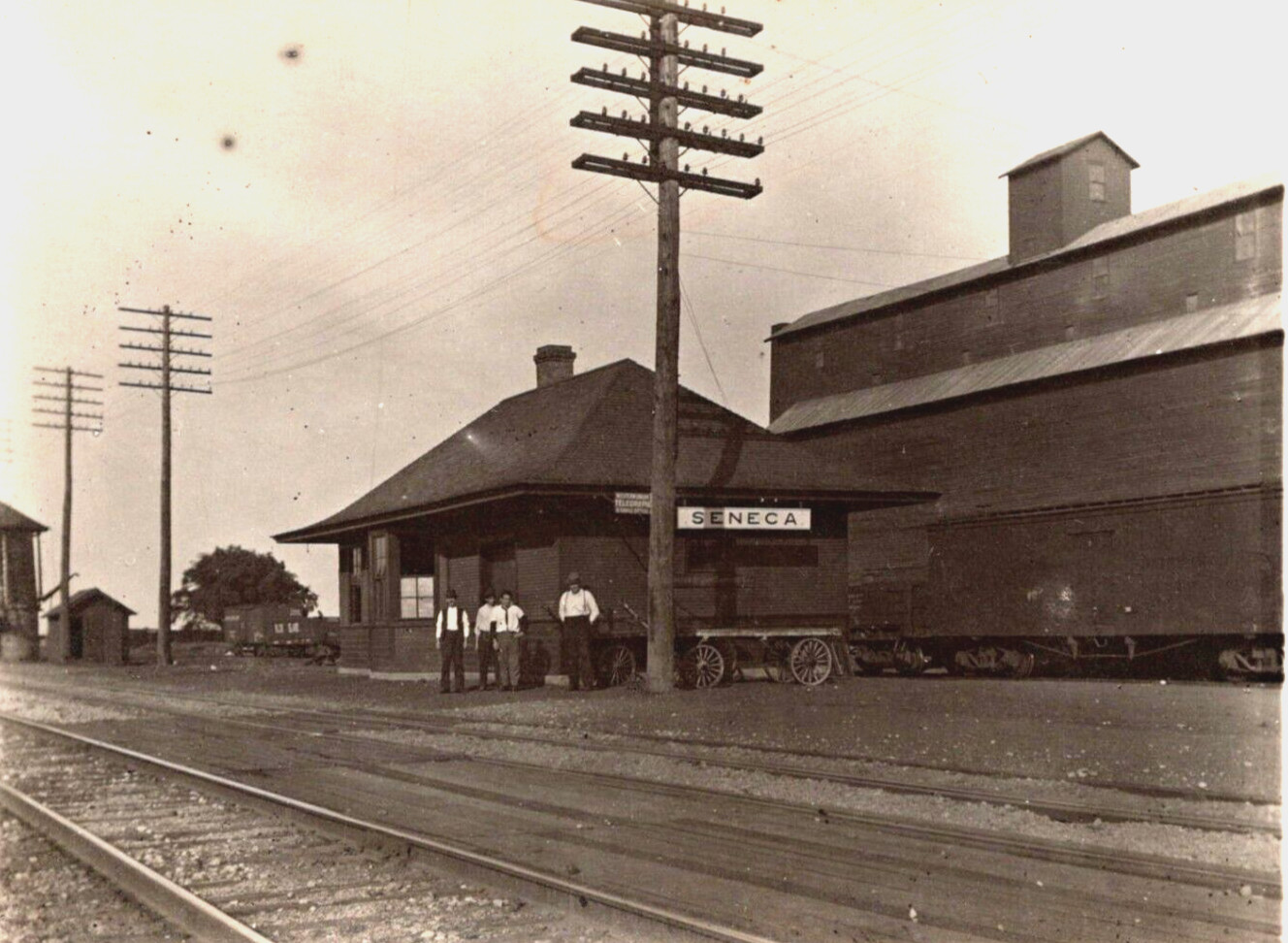 Farmington  Minnesota  Seneca Railroad Station  RPPC Postcard