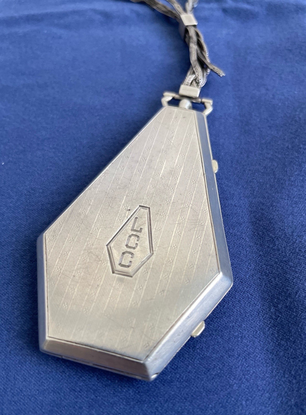 Antique 1920s Art Deco James E Blake Sterling Silver Compact Dance Purse 87