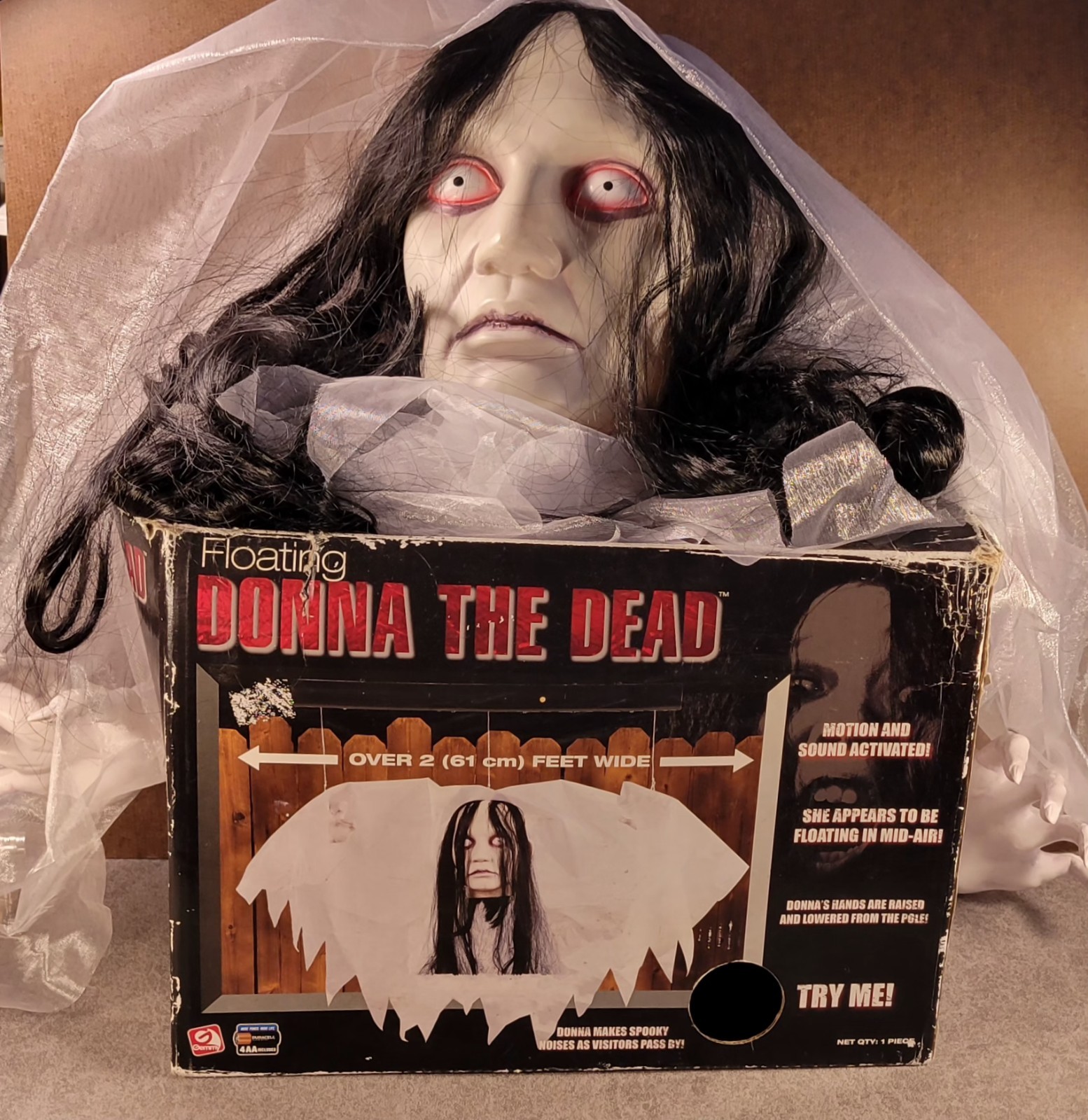 Vintage Gemmy Floating Donna The Dead 2007 Halloween Animated Prop Working Vintage Gemmy Floating Donna The Dead 2007 Halloween Animated Prop Working