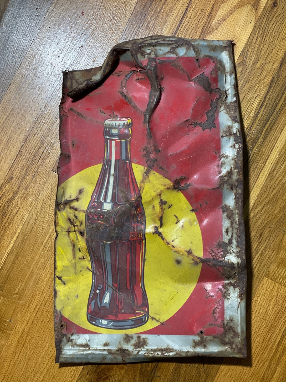 Original 1948 Antique Coca-Cola Metal Sign Fragment Barn Patch Find 1940s Rustic Original 1948 Antique Coca-Cola Metal Sign Fragment Barn Patch Find 1940s Rustic