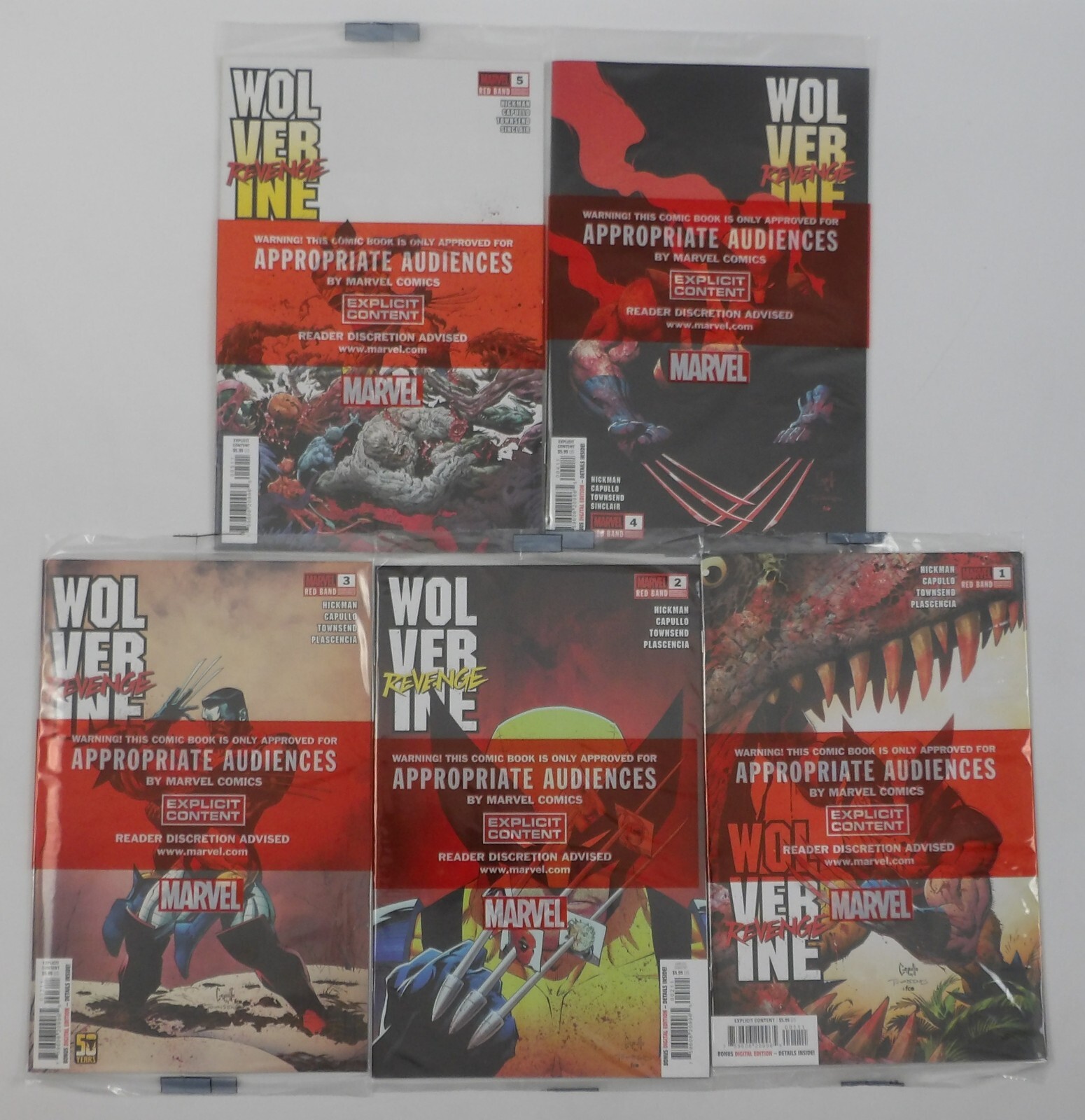 Wolverine: Revenge - Red Band #1-5 VF/NM complete series SEALED Marvel Wolverine: Revenge - Red Band #1-5 VF/NM complete series SEALED Marvel