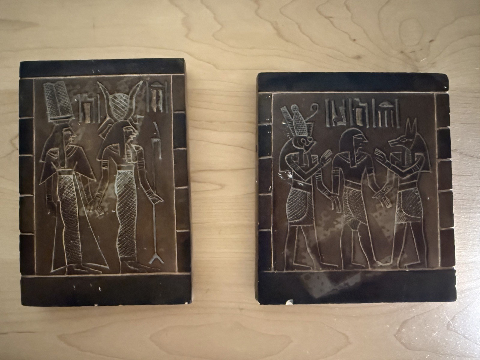 UNIQUE ANCIENT EGYPTIAN ANTIQUITIES Stela Stelae Heavy Stone Set of Two UNIQUE ANCIENT EGYPTIAN ANTIQUITIES Stela Stelae Heavy Stone Set of Two