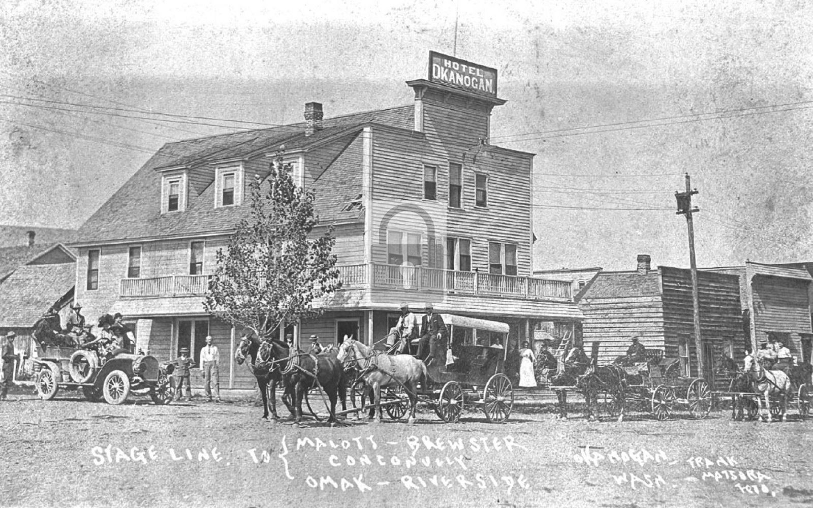 Street View Stage Coach Hotel Okanogan Washington WA - Reprint Street View Stage Coach Hotel Okanogan Washington WA - Reprint