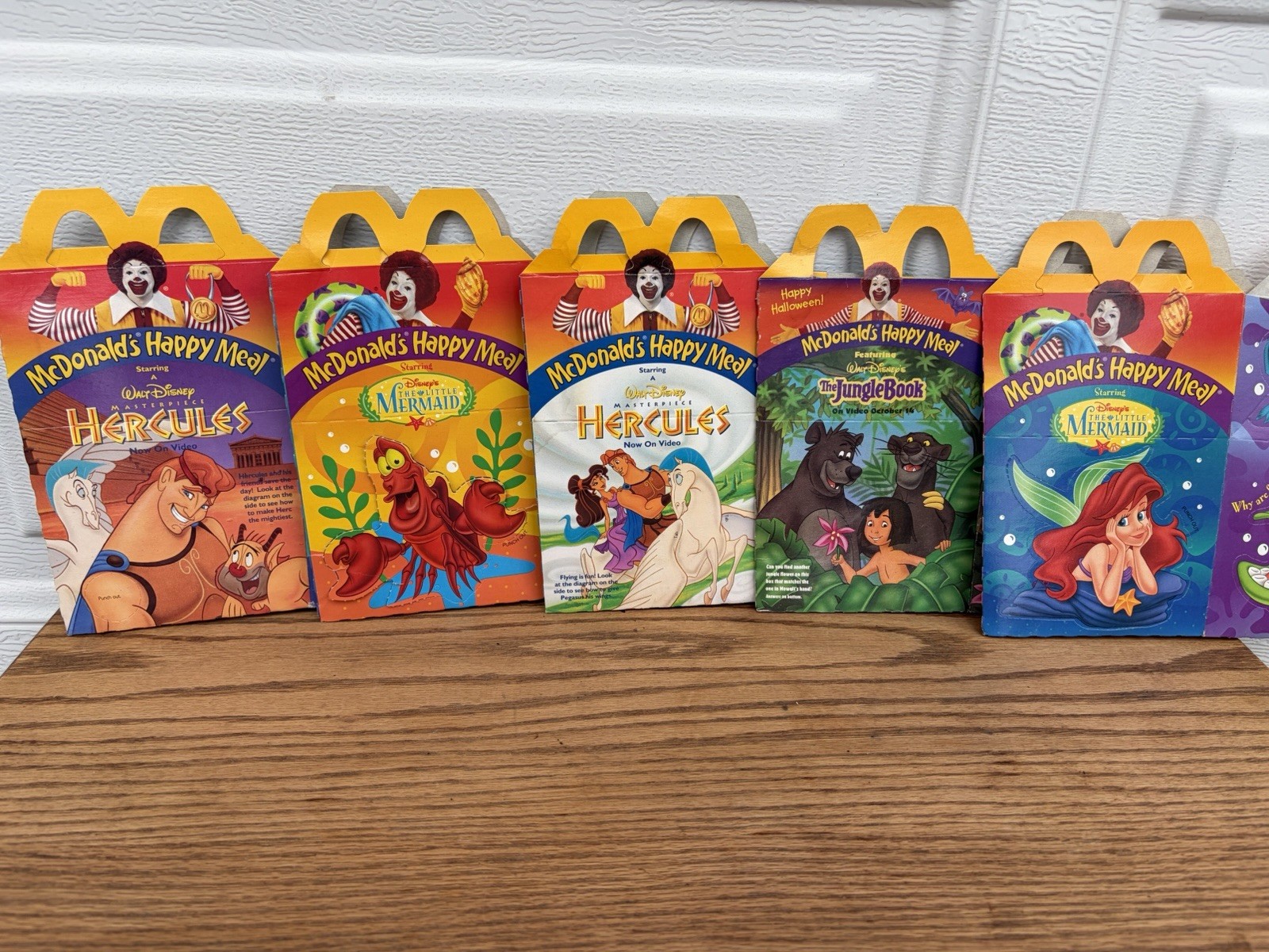 Vintage 1997-1998 McDonald\'s Disney Happy Meal Boxes lot Vintage 1997-1998 McDonald\'s Disney Happy Meal Boxes lot