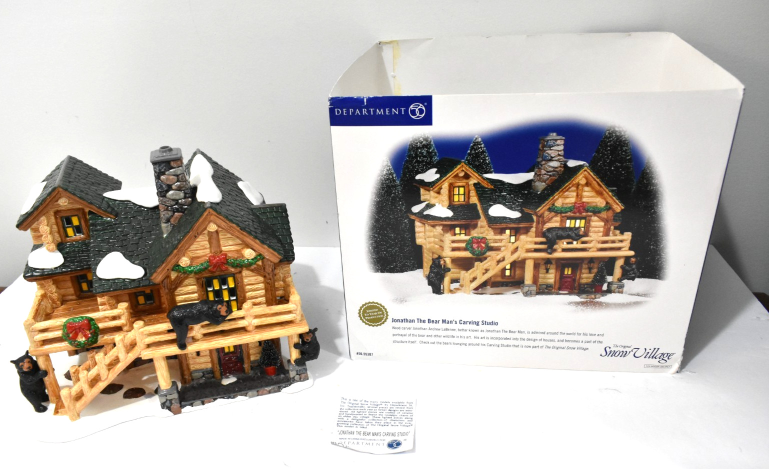 Department 56 Snow Village - Jonathan the Bear Man's Carving Studio 56.55307 Department 56 Snow Village - Jonathan the Bear Man's Carving Studio 56.55307