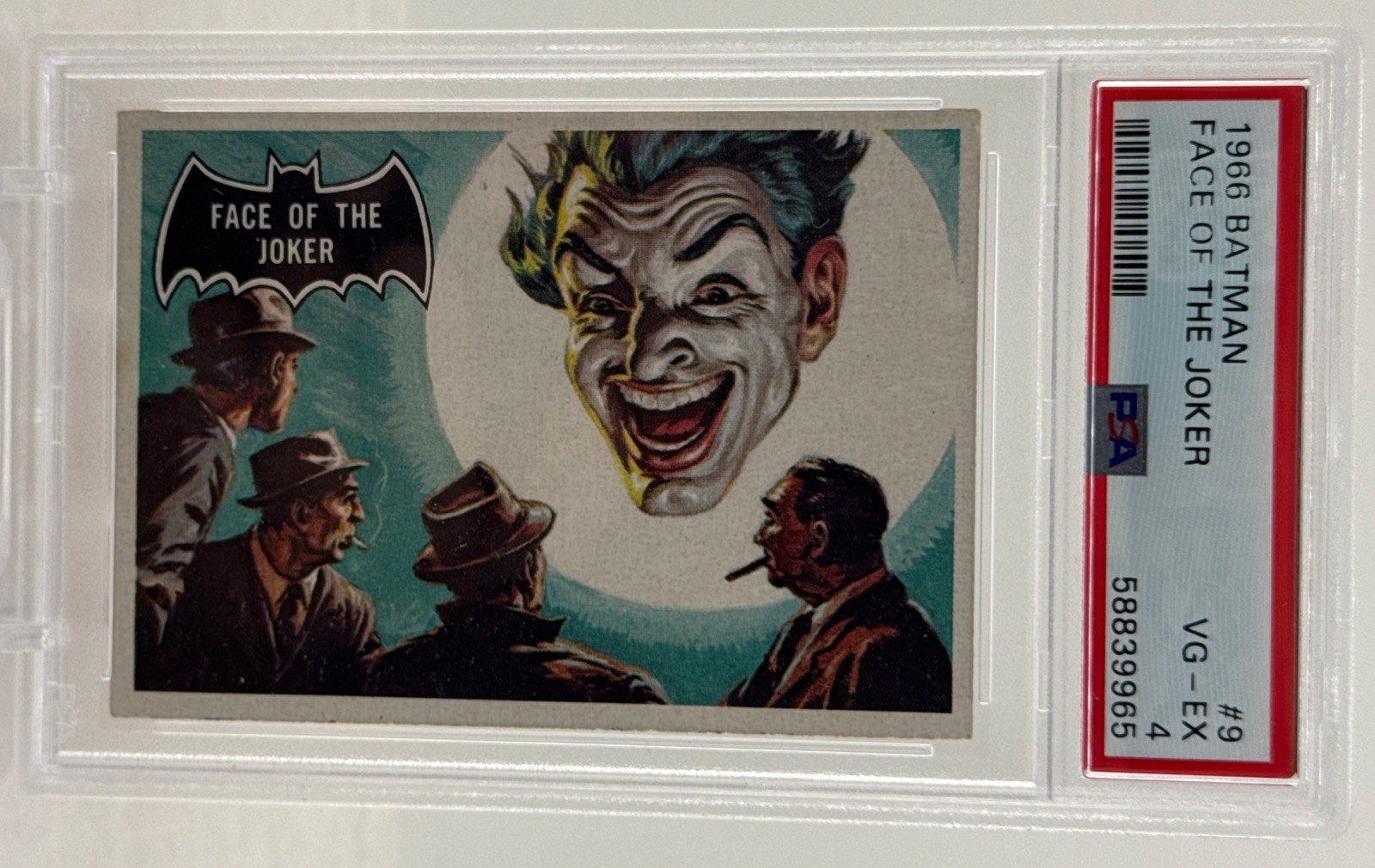 1966 TOPPS BATMAN FACE OF THE JOKER #9 PSA 4 1966 TOPPS BATMAN FACE OF THE JOKER #9 PSA 4