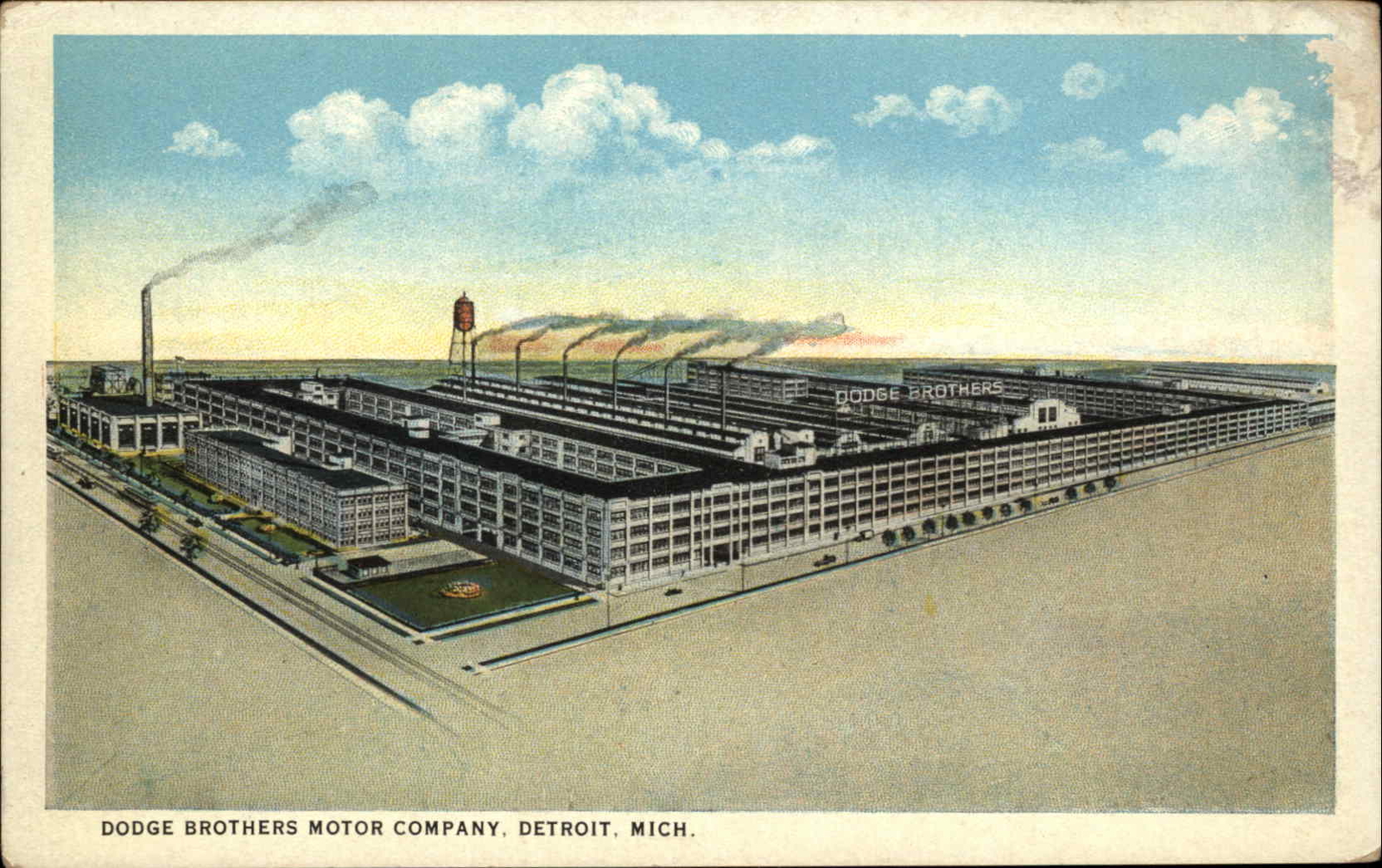 Detroit Michigan MI Dodge Brothers Motor Co Factory c1920s-30s Postcard Detroit Michigan MI Dodge Brothers Motor Co Factory c1920s-30s Postcard