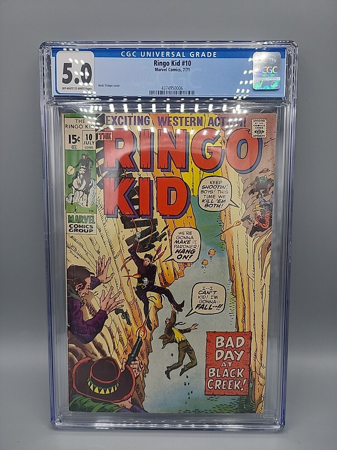 Ringo Kid Marvel Early Bronze Age Western 1970s CGC 5 Herb Trimpe Cover