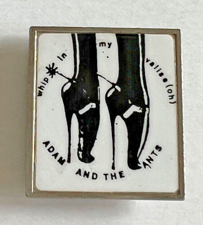 HTF 1979 Adam & the Ants WHIP IN MY VALISE (oh) Enamel Metal Pin Post-Punk Badge HTF 1979 Adam & the Ants WHIP IN MY VALISE (oh) Enamel Metal Pin Post-Punk Badge