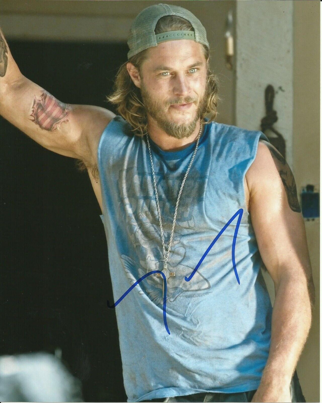 TRAVIS FIMMEL SIGNED THE BAYTOWN OUTLAWS PHOTO  (1)