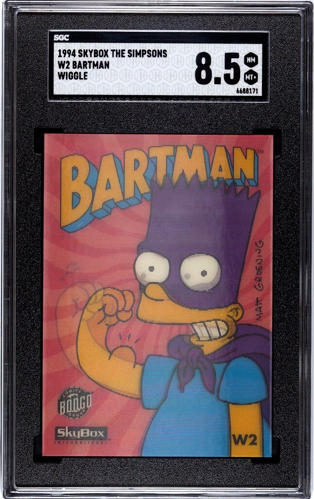 Bartman Bart Simpson Lenticular 1994 Skybox Wiggle SGC 8.5 insert Bartman Bart Simpson Lenticular 1994 Skybox Wiggle SGC 8.5 insert