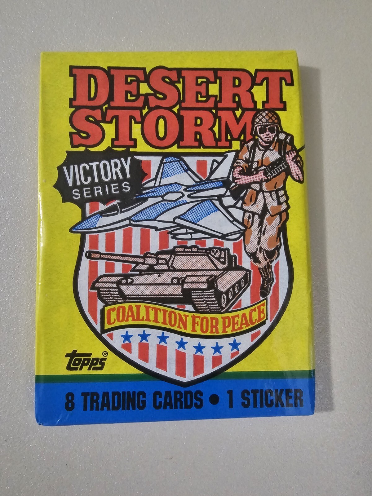 1991 Topps Desert Storm Trading Cards Unopened Wax Pack - Victory Series 1991 Topps Desert Storm Trading Cards Unopened Wax Pack - Victory Series