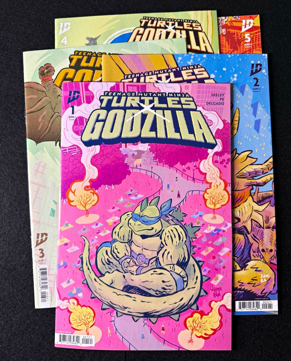 TMNT vs Godzilla Lot: #1-5 Full Run, All Cover B Juni BA. First Print In NM