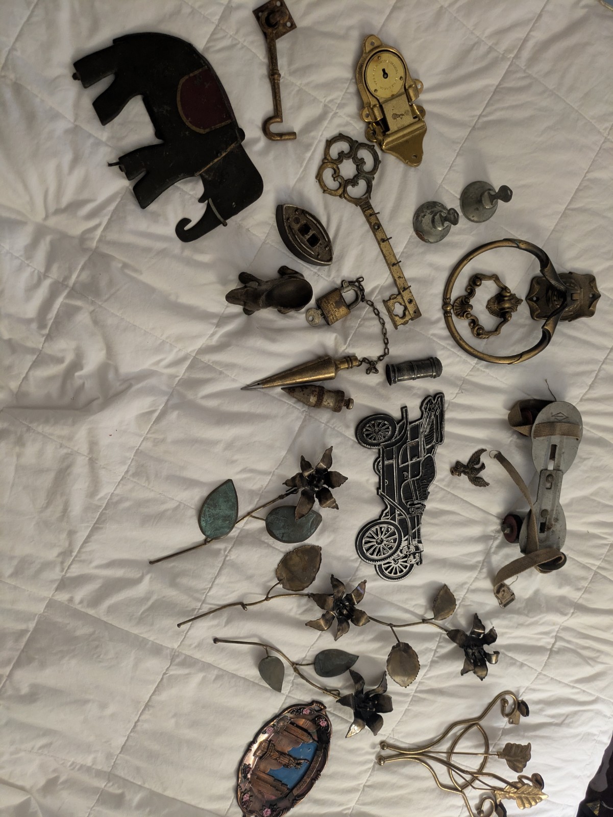 Large Vintage Antique Brass Lot Large Vintage Antique Brass Lot