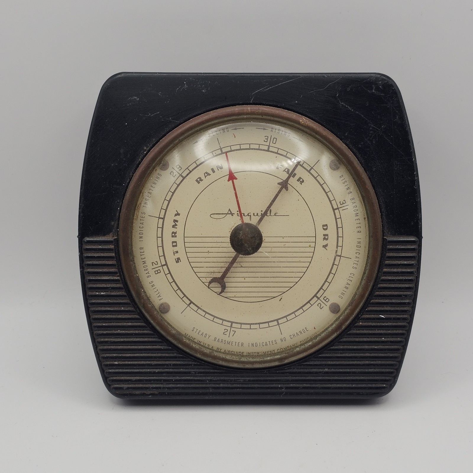 Vintage Airguide Barometer -Airguide Instrument Co. Chicago Pre-owned Vintage Airguide Barometer -Airguide Instrument Co. Chicago Pre-owned