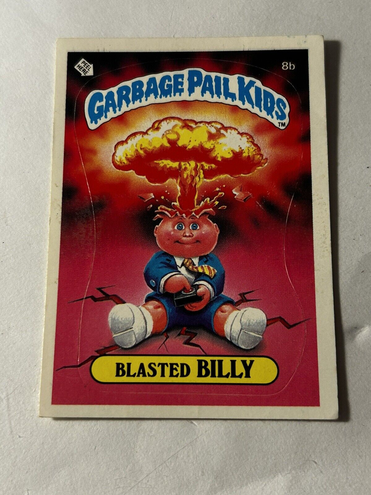 1985 Topps Garbage Pail Kids Series 1 Matte Blasted Billy Cheaters License
