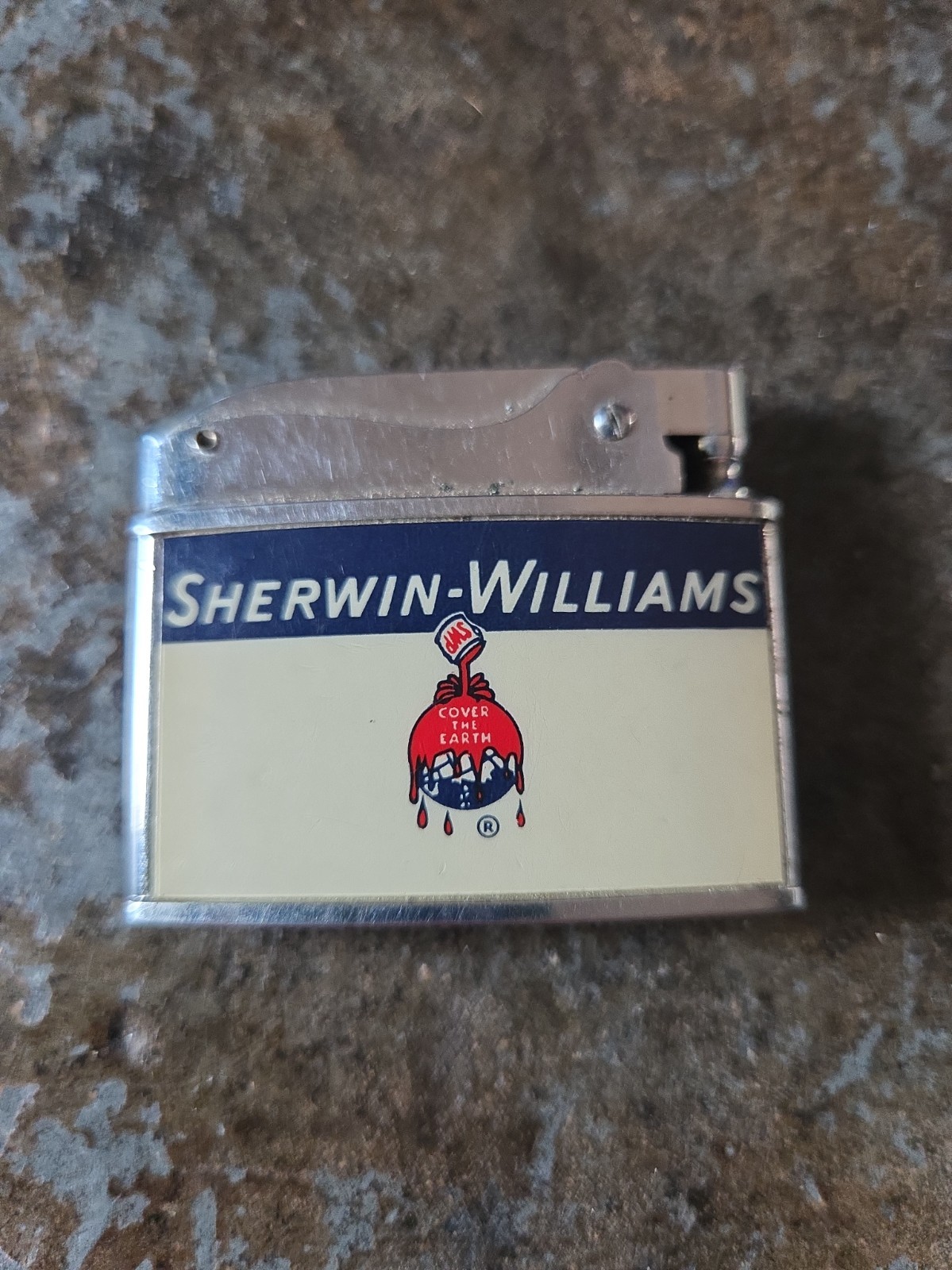 Vintage Barlow Advertising Sherwin Williams Cover the Earth Lighter Vintage Barlow Advertising Sherwin Williams Cover the Earth Lighter