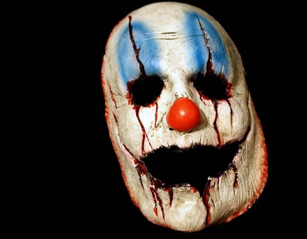 Lord Grimley's Manor Faceless Clown Latex Halloween Half Mask Lord Grimley's Manor Faceless Clown Latex Halloween Half Mask
