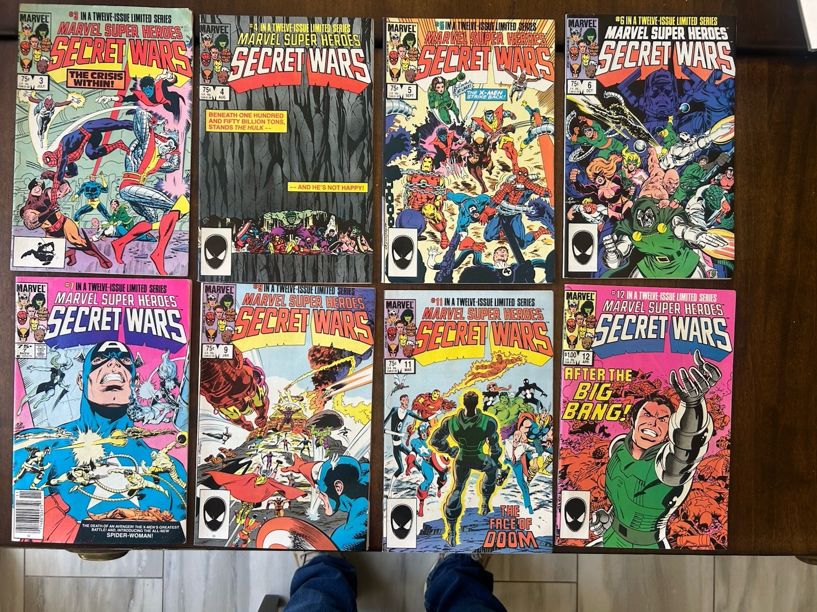 Vintage 1984 Marvel Comics Super Heroes Secret Wars Issues Lot 3-6,9,11,12 Vintage 1984 Marvel Comics Super Heroes Secret Wars Issues Lot 3-6,9,11,12