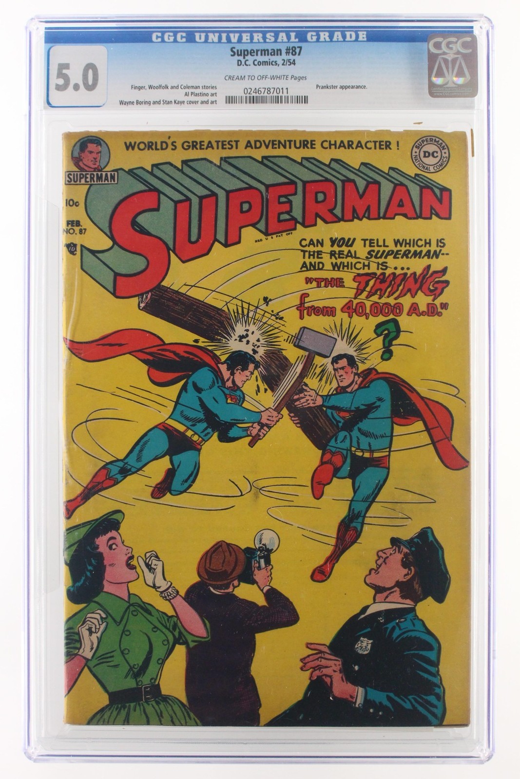 Superman #87 - DC Comics 1954 CGC 5.0 Prankster appearance.