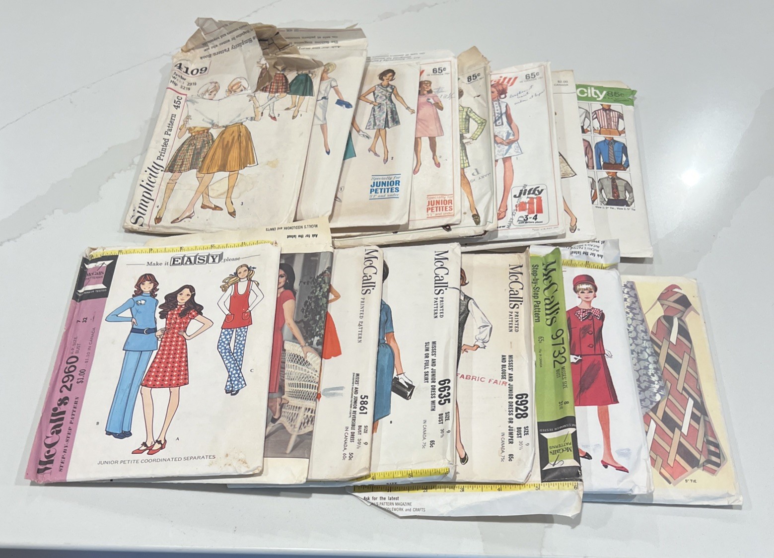 Vintage 1970s Sewing Pattern Lot of 16 Simplicity McCalls Vogue Retro Vintage 1970s Sewing Pattern Lot of 16 Simplicity McCalls Vogue Retro
