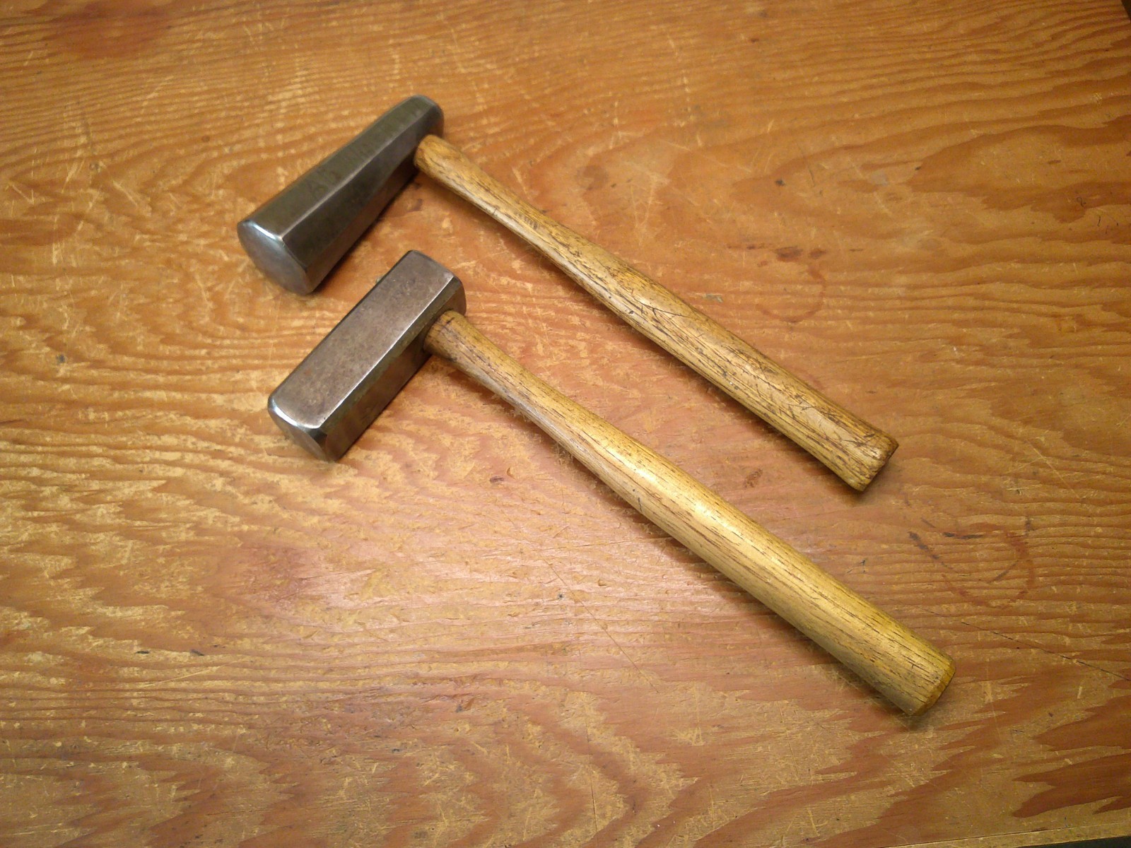 Pair (2) Dog Head Blacksmith Hammer 2-1/2 lb 3-1/2 Llb Shop Made Pair (2) Dog Head Blacksmith Hammer 2-1/2 lb 3-1/2 Llb Shop Made