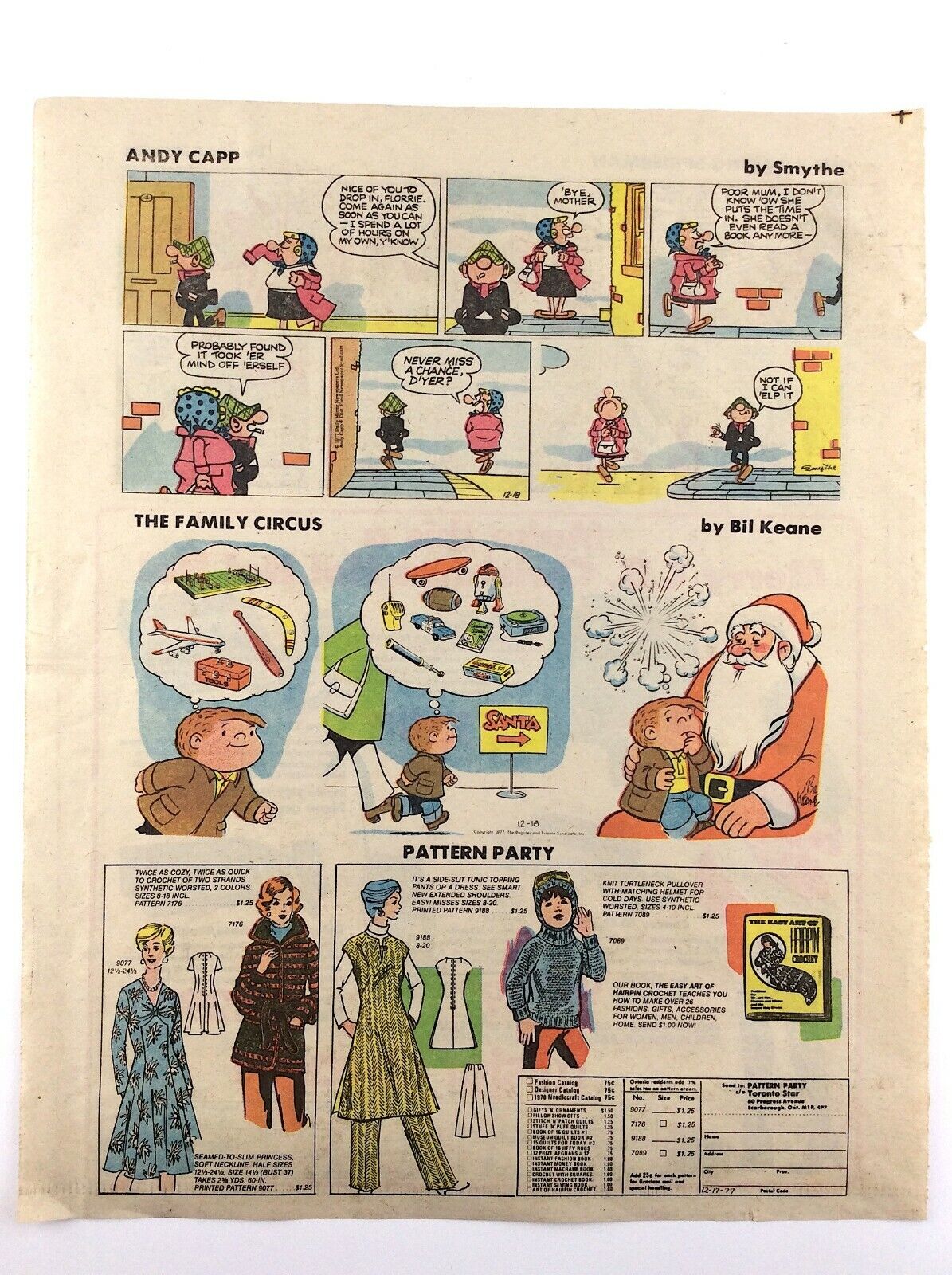 1977 Andy Capp Family Circus Amazing Spiderman Newspaper News Comics Ads N030