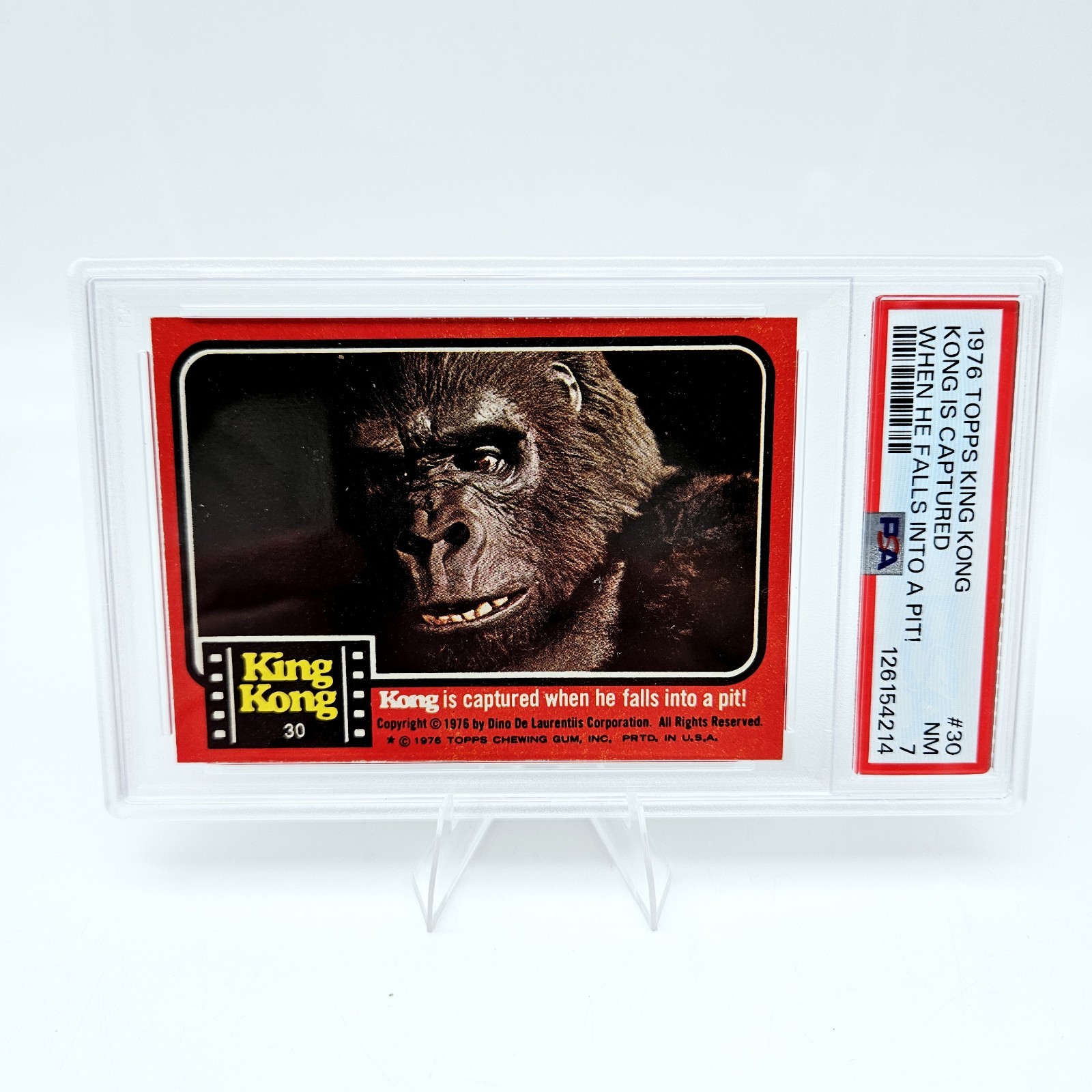 1976 Topps King Kong #30 PSA 7 King Kong is Captured When He Falls Into a Pit