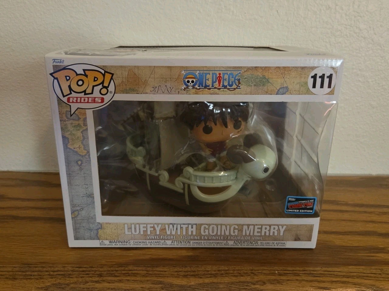 FUNKO POP Rides Luffy With Going Merry One Piece NYCC 2022 Official Con Sticker FUNKO POP Rides Luffy With Going Merry One Piece NYCC 2022 Official Con Sticker
