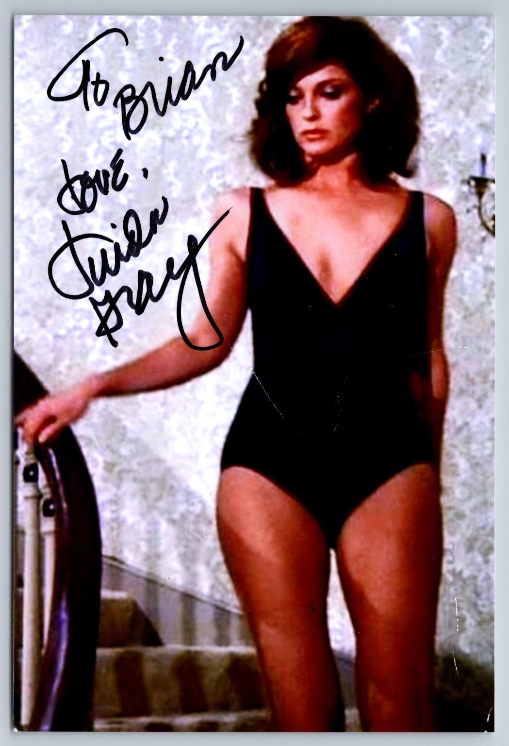 Linda Gray Autographed Photo Signed Inscribed To Brian Actress Dallas Swimsuit Linda Gray Autographed Photo Signed Inscribed To Brian Actress Dallas Swimsuit