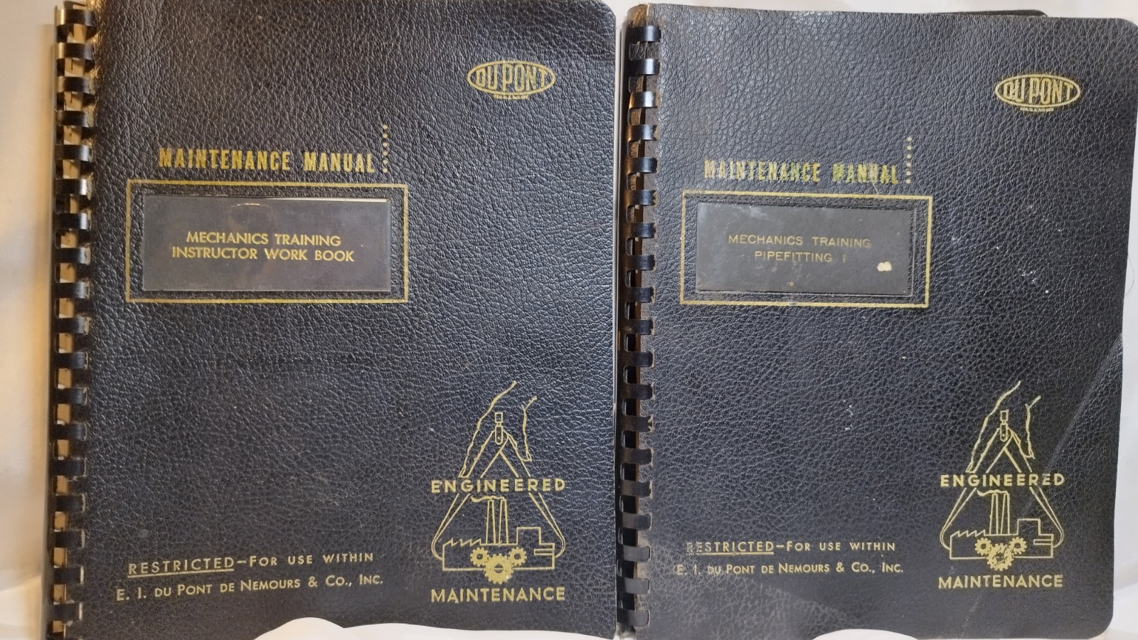 1960 DuPont Old Hickory TN Restricted Maintenance Manuals Pipefitting Pair RARE