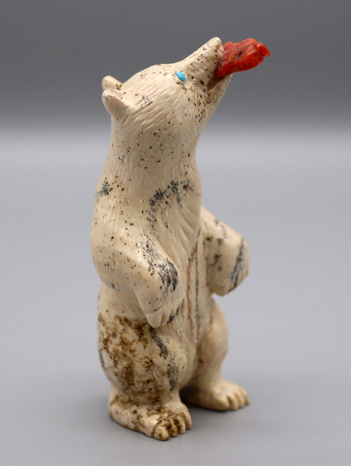Dan Quam (d) Fishrock Serpentine Zuni Bear w/Fish Fetish Dan Quam (d) Fishrock Serpentine Zuni Bear w/Fish Fetish