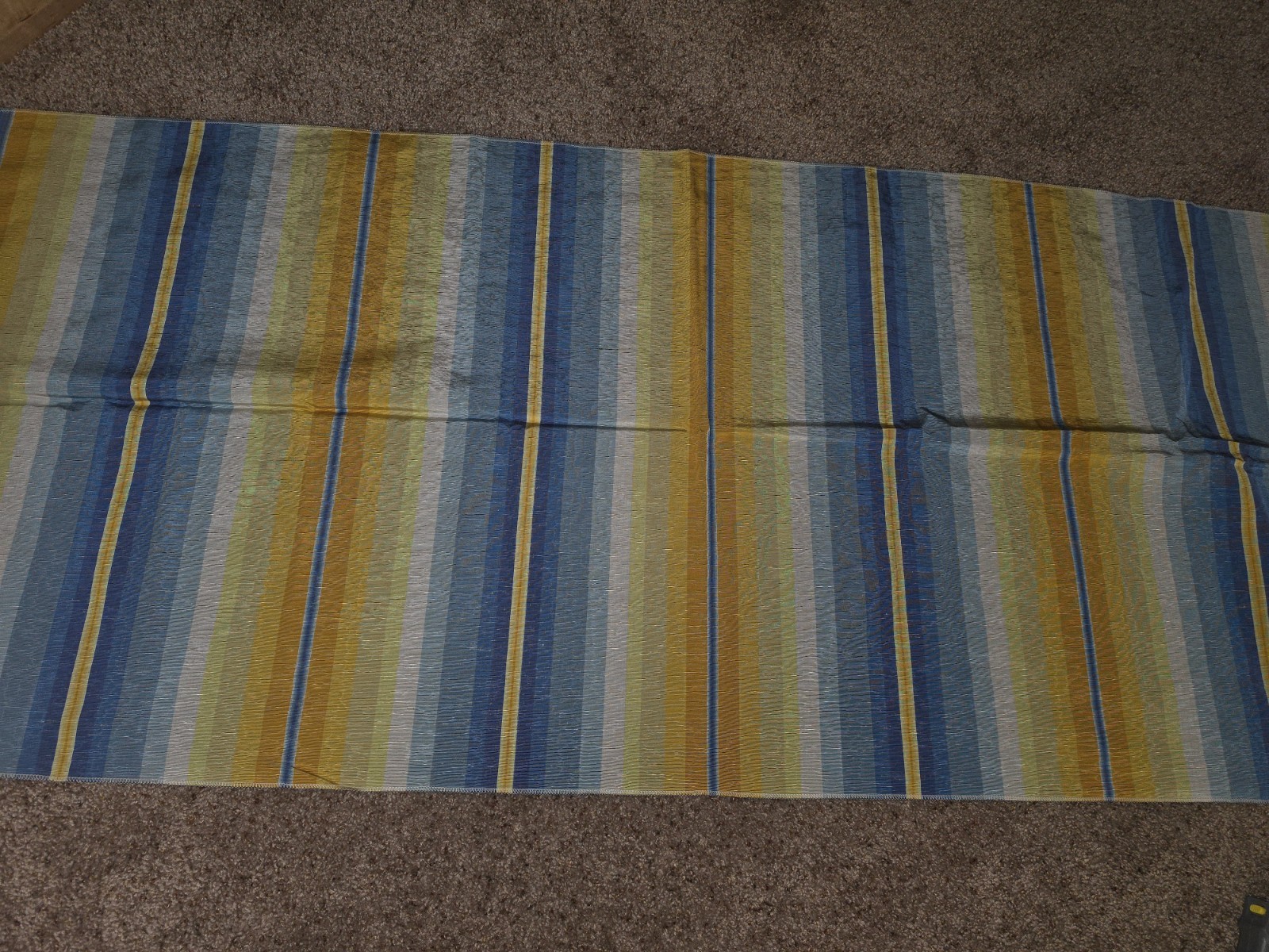 Vintage French Gros De Vence Fabric Sample MCM Stripe Cotton Fibranne 25x57