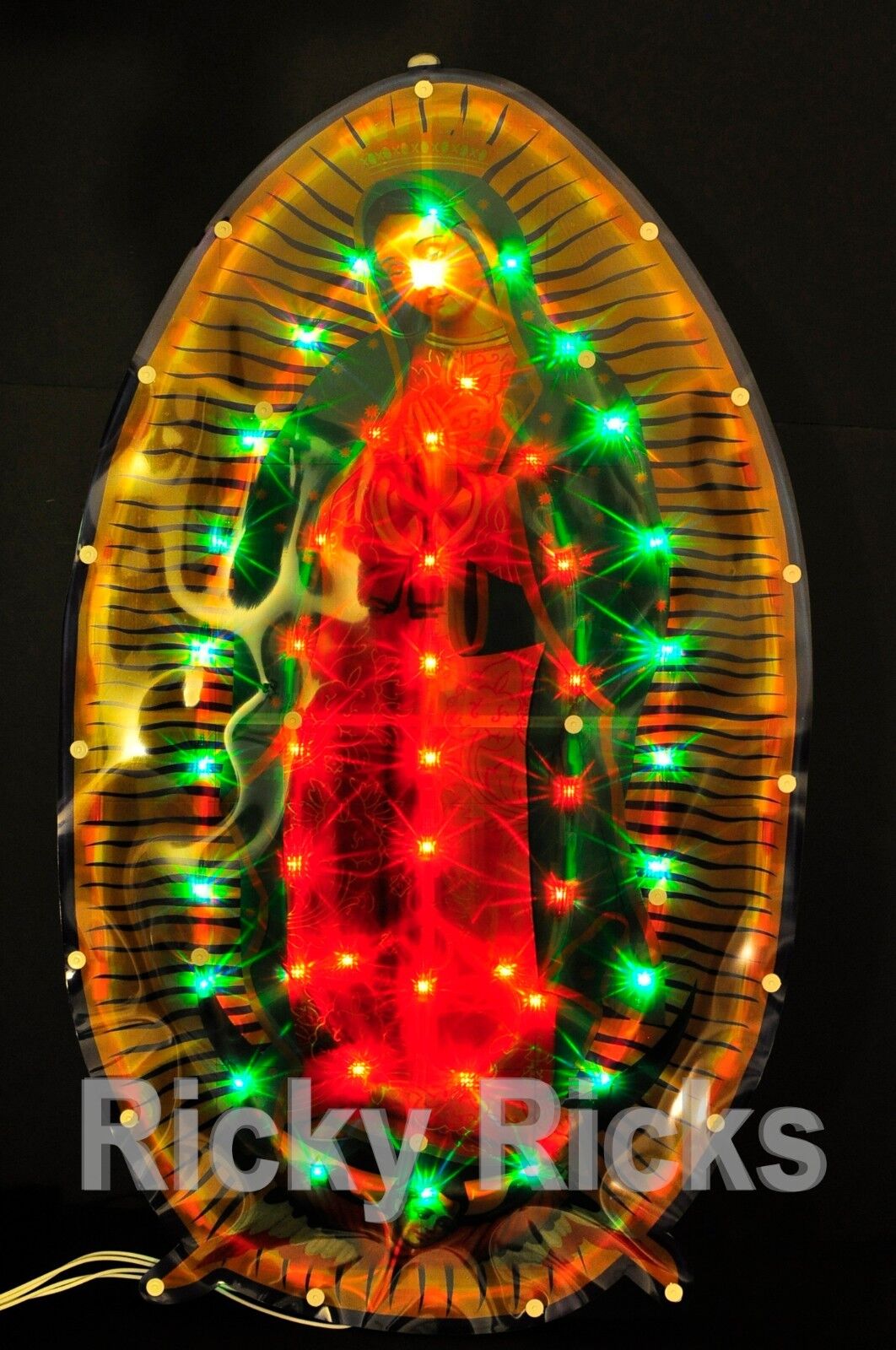 Light-Up Our Lady Of Guadalupe LED Virgin Mary Flashing Virgen Maria Catholic