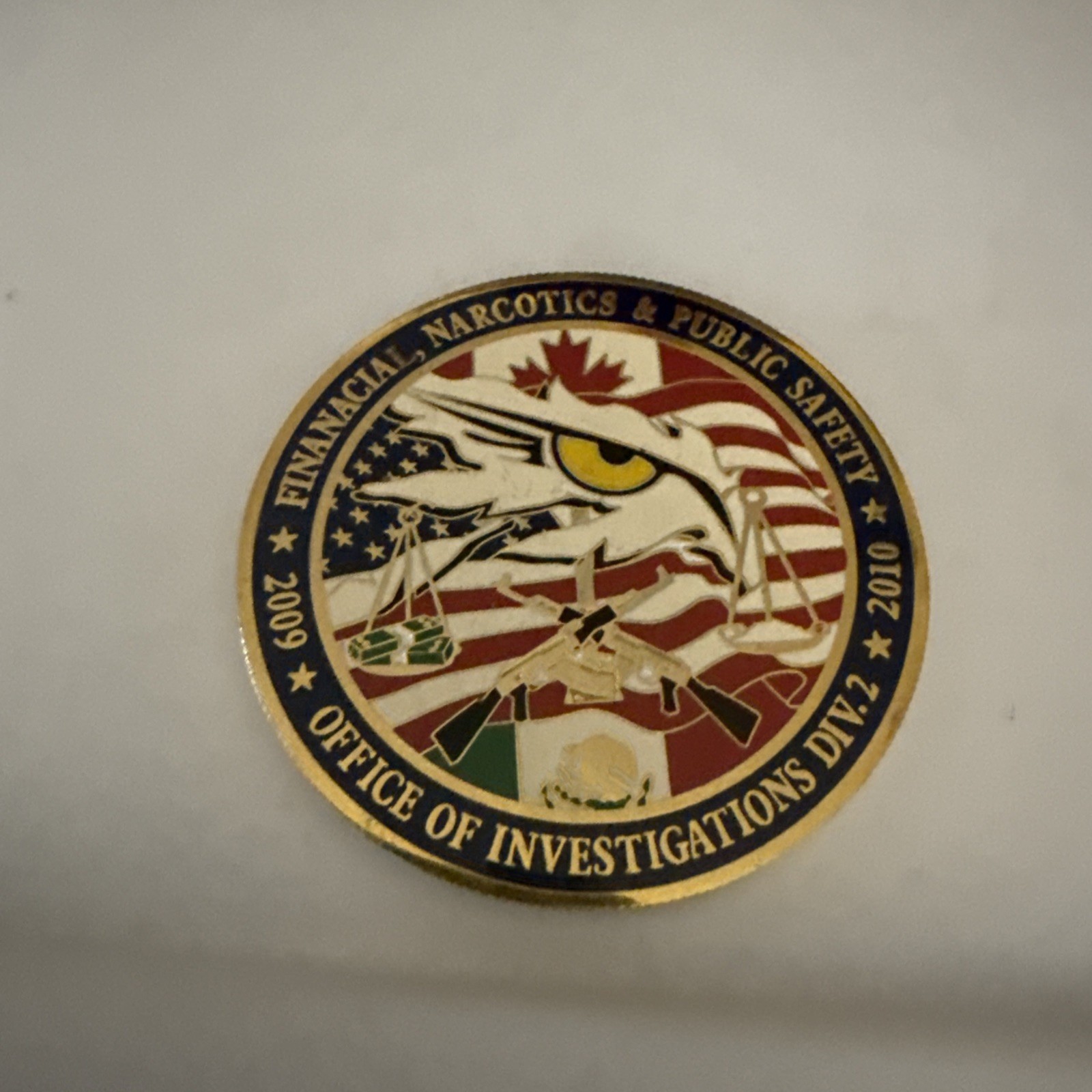 ICE FINANCIAL NARCOTICS AND PUBLIC SAFETY INVESTIGATIONS COIN FBI Challenge ICE FINANCIAL NARCOTICS AND PUBLIC SAFETY INVESTIGATIONS COIN FBI Challenge