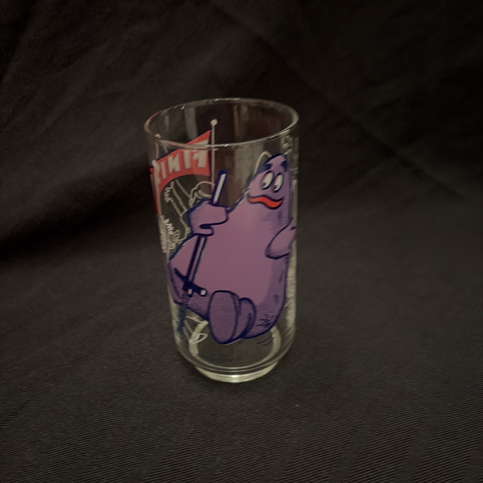 Vintage 1977 McDonaldland Grimace Action Series Collectors Glass Vintage 1977 McDonaldland Grimace Action Series Collectors Glass