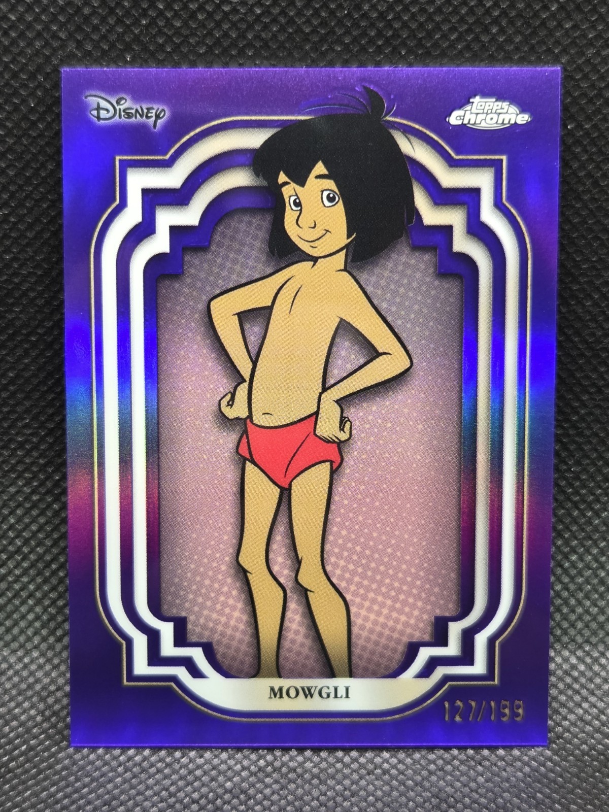 2024 Topps Chrome Disney #30 Mowgli Purple Refractor /199 SP Jungle Book 2024 Topps Chrome Disney #30 Mowgli Purple Refractor /199 SP Jungle Book