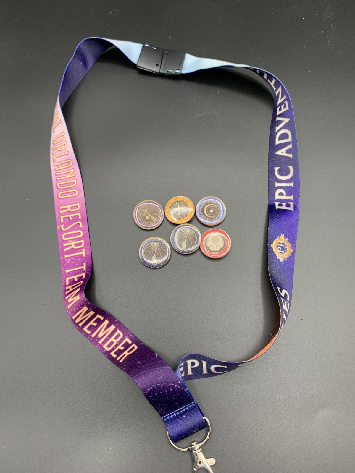 Universal Orlando Epic Universe Opening Team Member Exclusive Buttons & Lanyard Universal Orlando Epic Universe Opening Team Member Exclusive Buttons & Lanyard