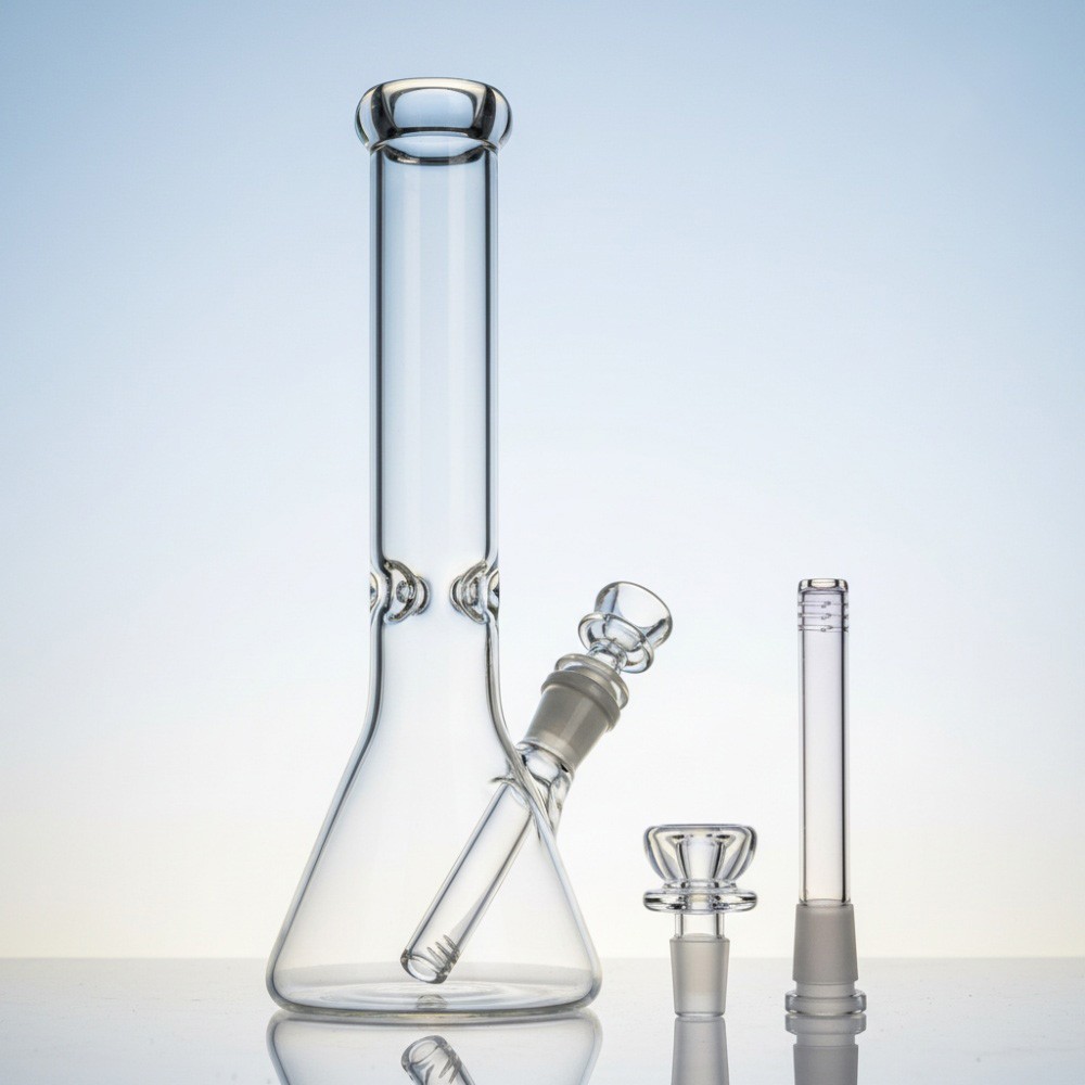 10 inch Heavy Glass Bong Water Pipe Smoking Bong Beaker + 14mm Bowl hookah US