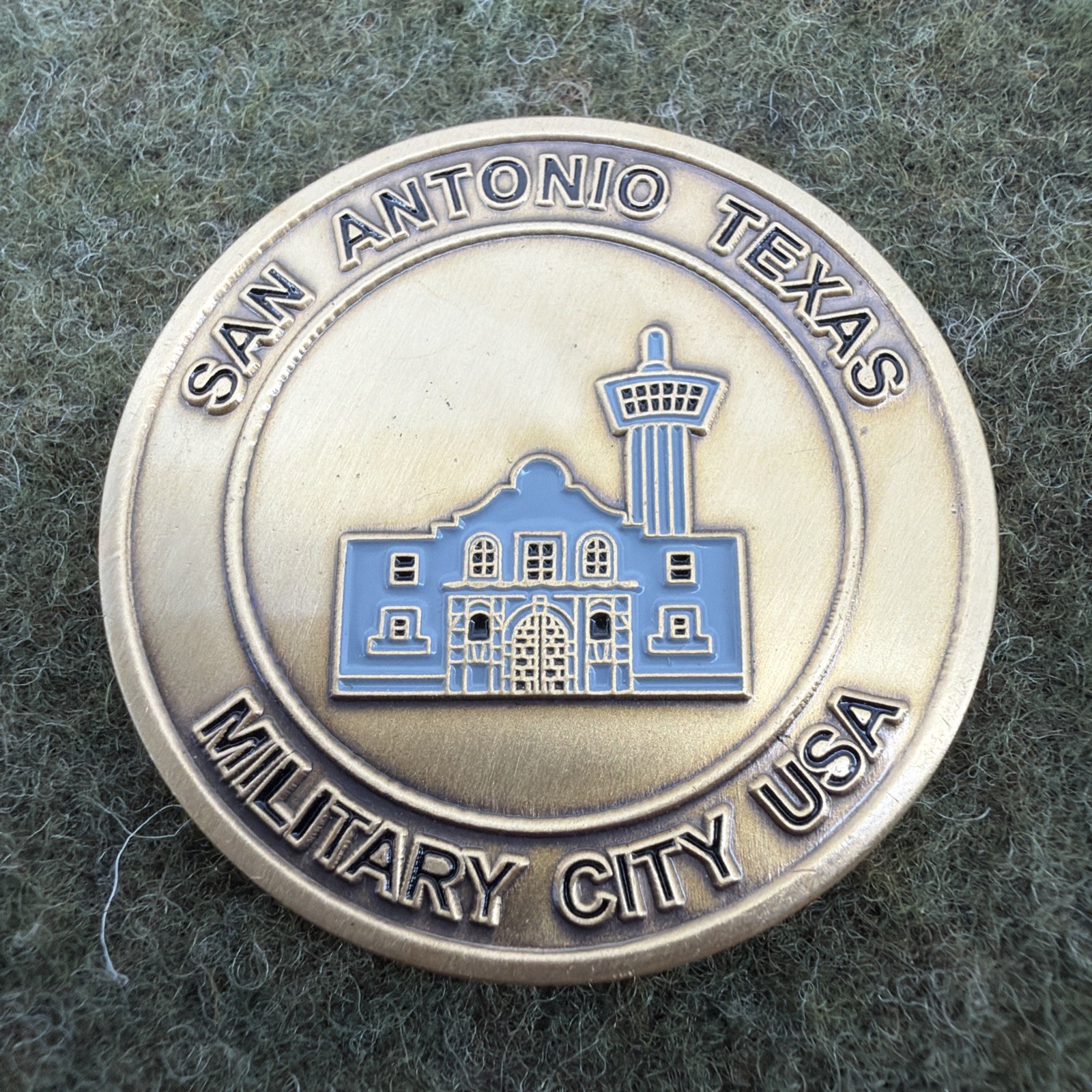VintageMilitary City USA San Antonio Texas US Military Challenge Coin VintageMilitary City USA San Antonio Texas US Military Challenge Coin