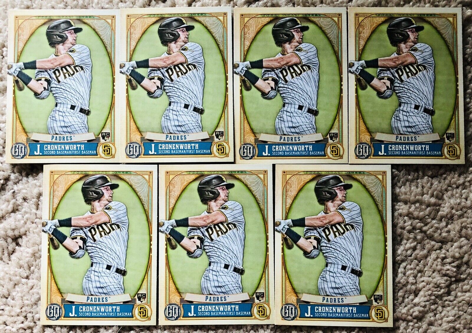 Jake Cronenworth 2021 Topps Gypsy Queen Rookie RC #202 Padres LOT OF 7