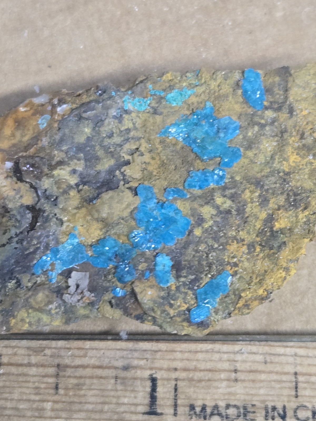 Beautiful blue Caledonite Linarite specimen Beautiful blue Caledonite Linarite specimen
