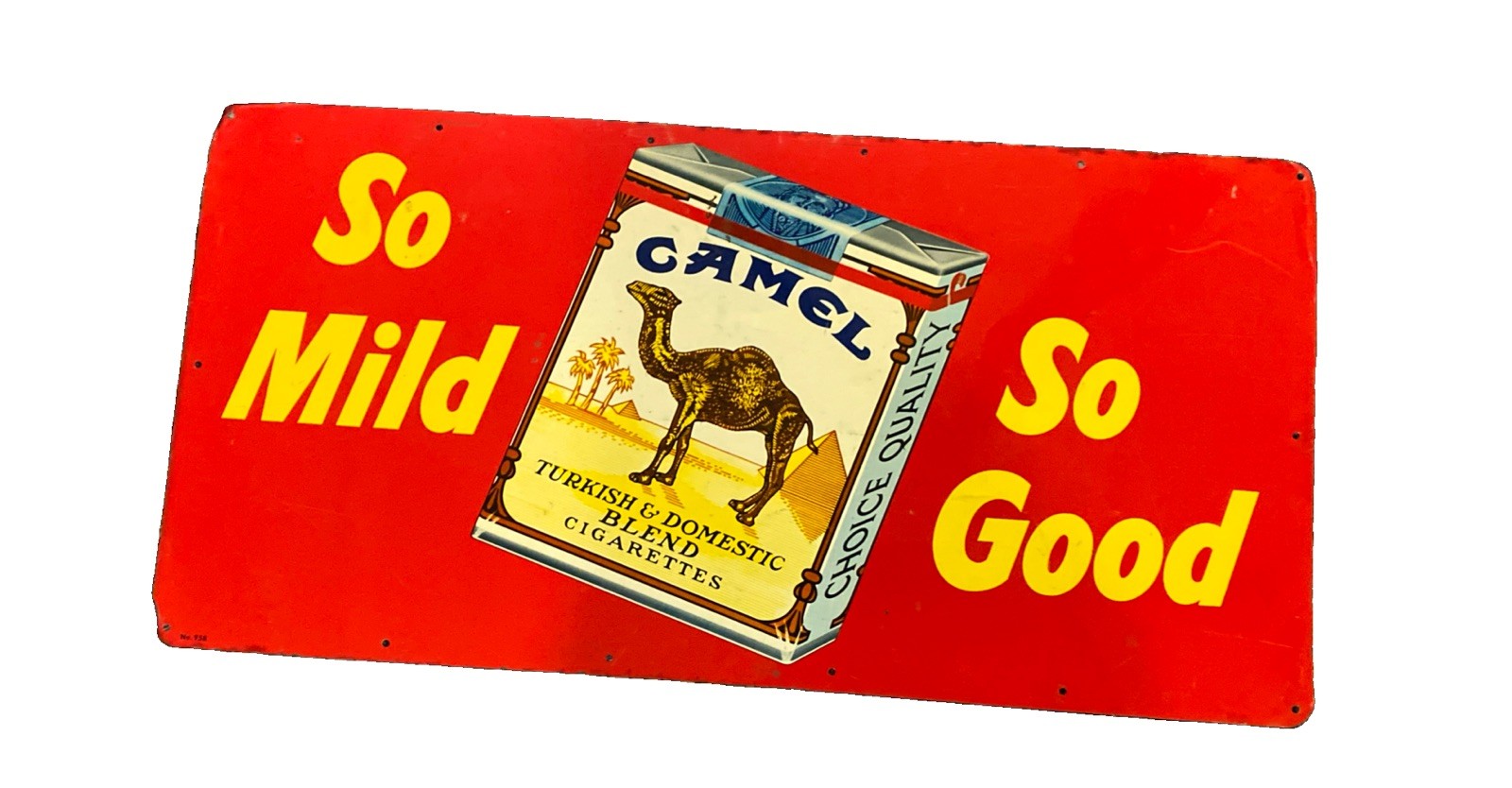 1950's Metal CAMEL Cigarettes Tobacco Sign ADVERTISING Tobacciana 1950's Metal CAMEL Cigarettes Tobacco Sign ADVERTISING Tobacciana
