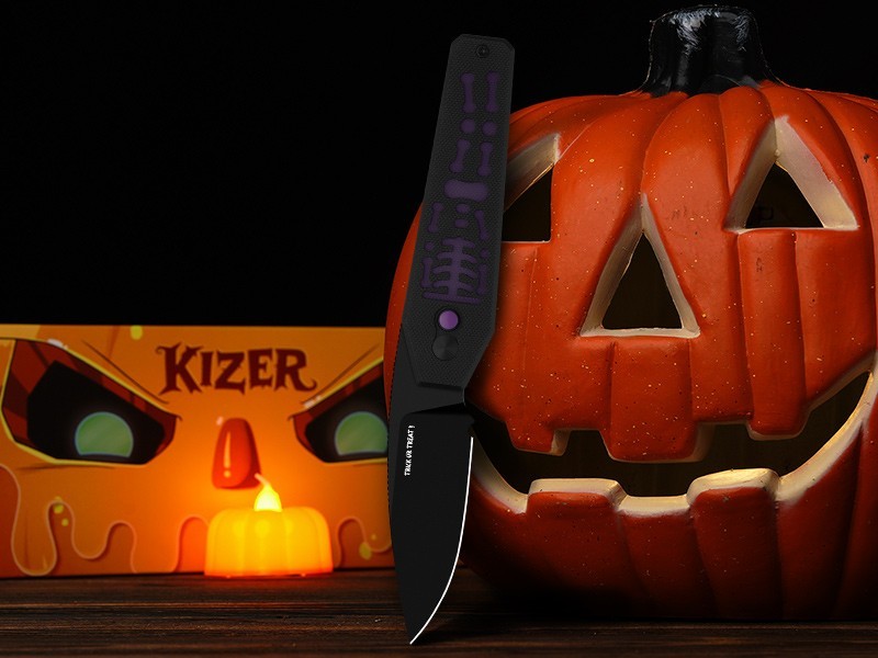 Kizer Tomb Folding Pocket Knife Nitro-V Blade G10&GID G10 Handle Halloween Gift Kizer Tomb Folding Pocket Knife Nitro-V Blade G10&GID G10 Handle Halloween Gift